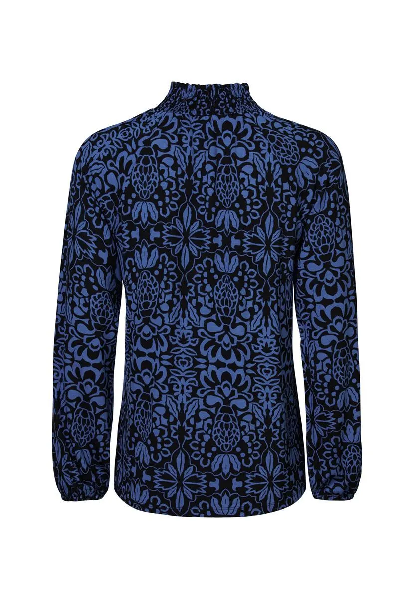 Top print blauw