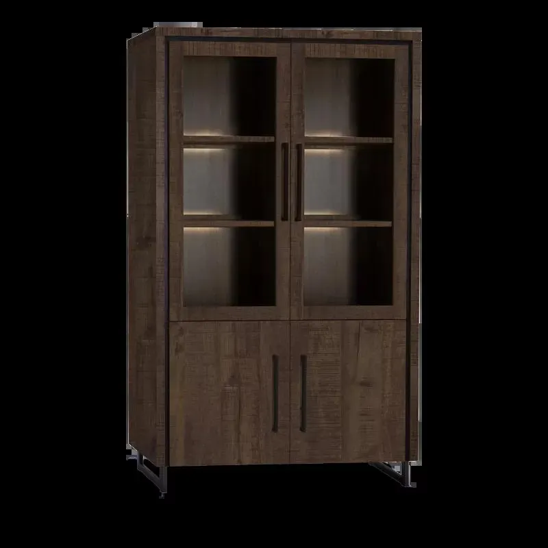 Vitrinekast (2 deuren) Sheridan - Dark Mango