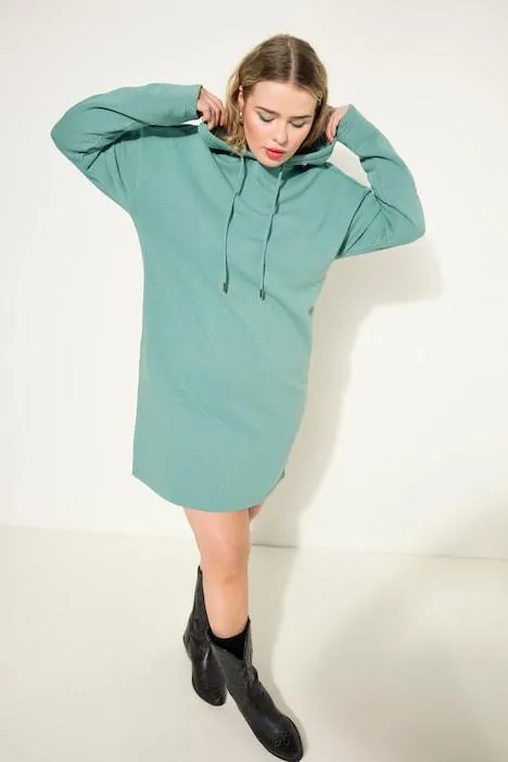 Sweatjurk, oversized, capuchon, lange mouwen