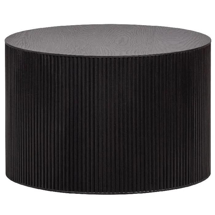 Woood bijzettafel sanne rond zwart