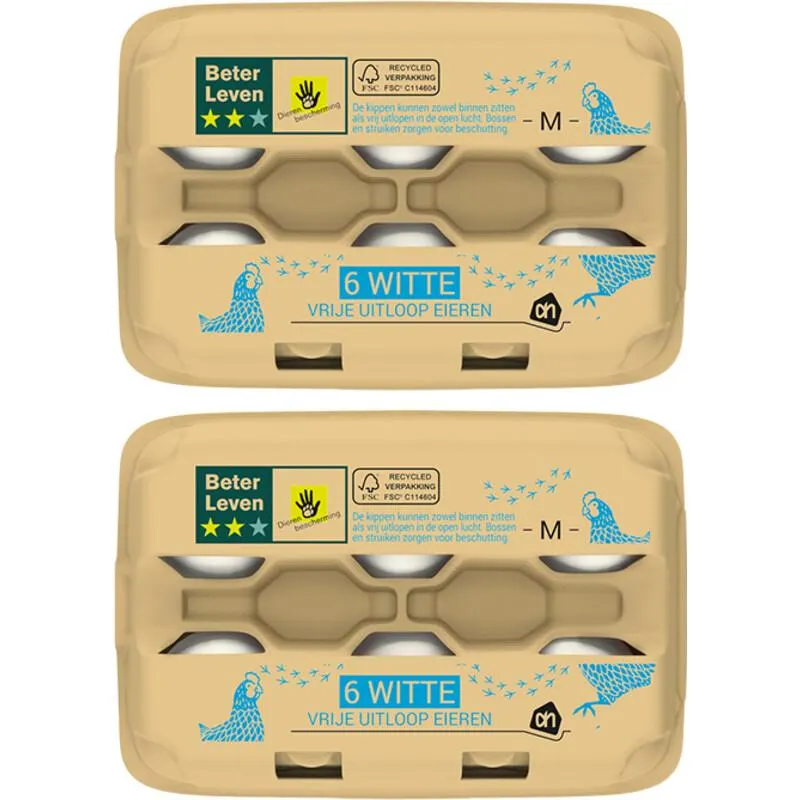 AH Uitloopeieren wit 2-pack