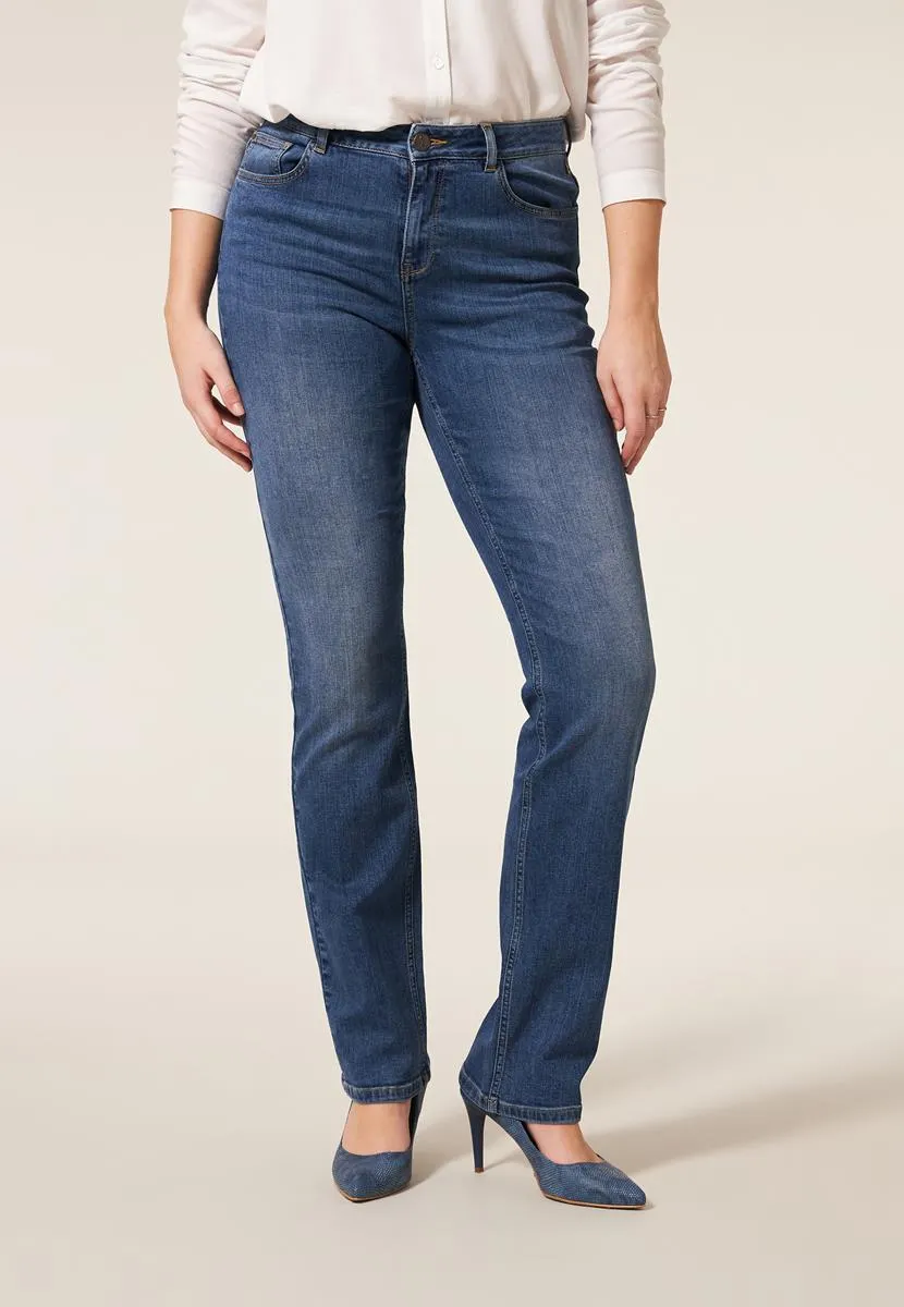 Jeans straight fit blauw 36"