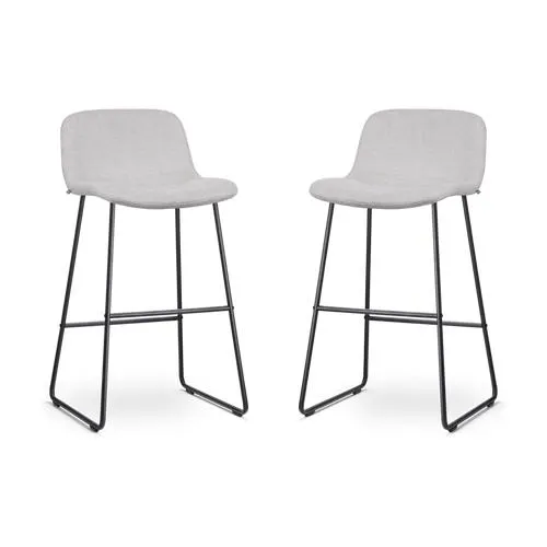 Nolon Nino-Mats Barkrukken Set van 2 - Beige - Zwart - 75 cm