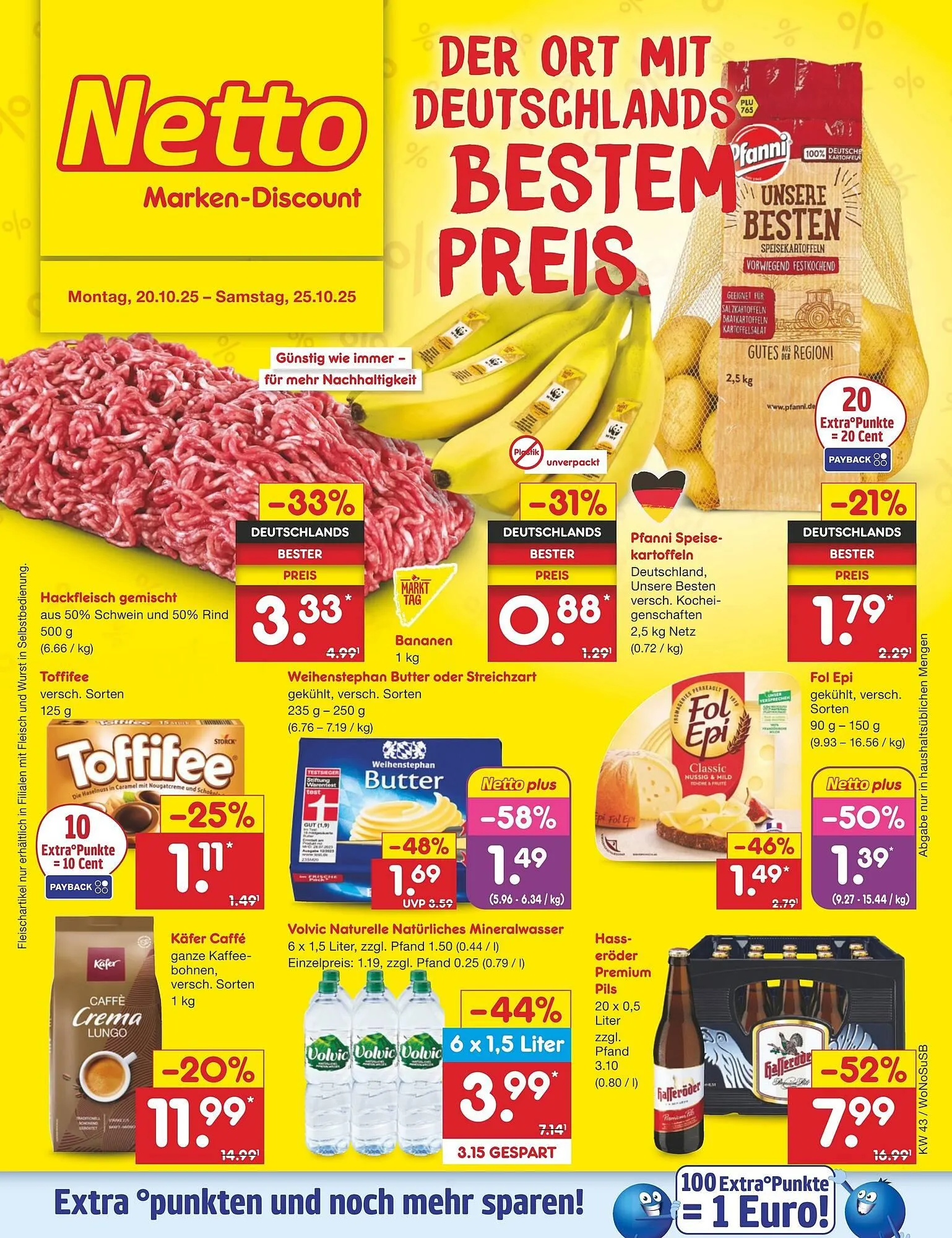 Netto Marken-Discount DE folder van 20 oktober tot 25 oktober 2025 - Folder pagina 1