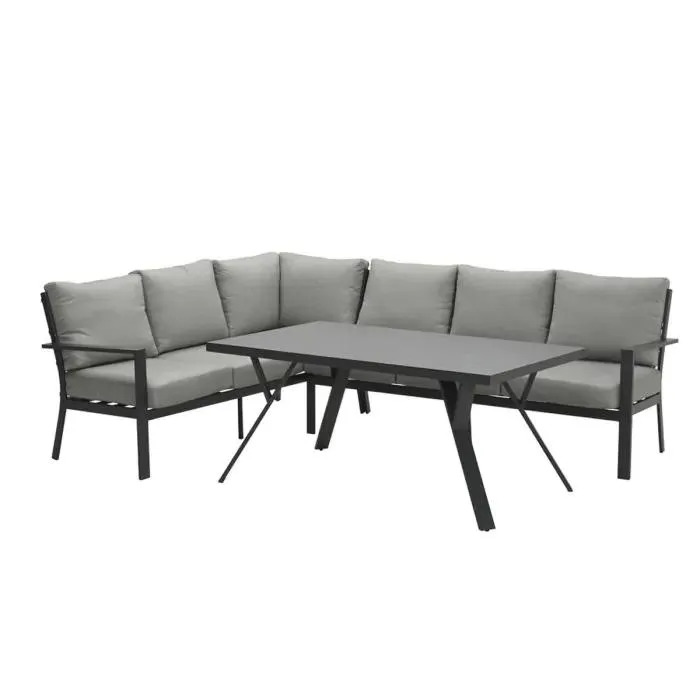 Senja lounge dining set 3-delig links - licht grijs