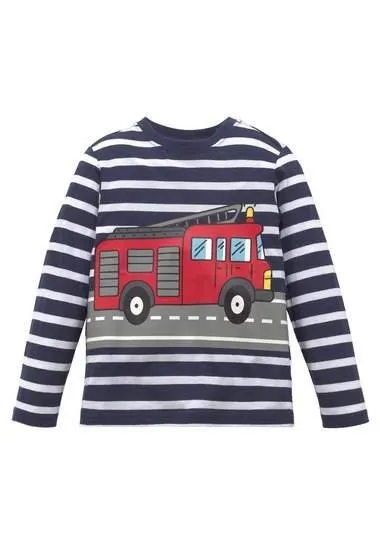 KIDSWORLD Shirt met lange mouwen TATÜ TATA lange mouwen, basic pasvorm, gestreept en bedrukt