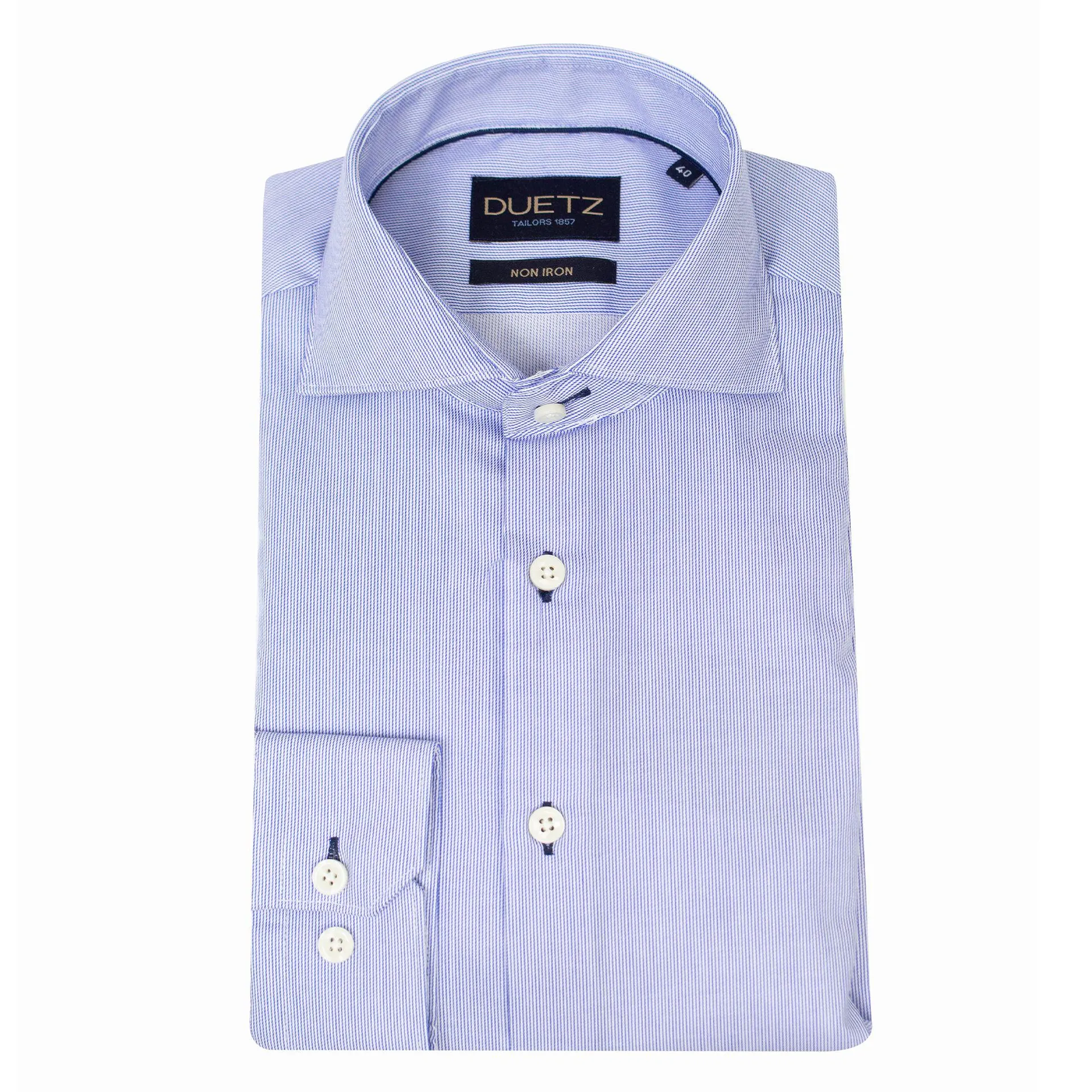 Overhemd Dress Fijne Streep Blauw