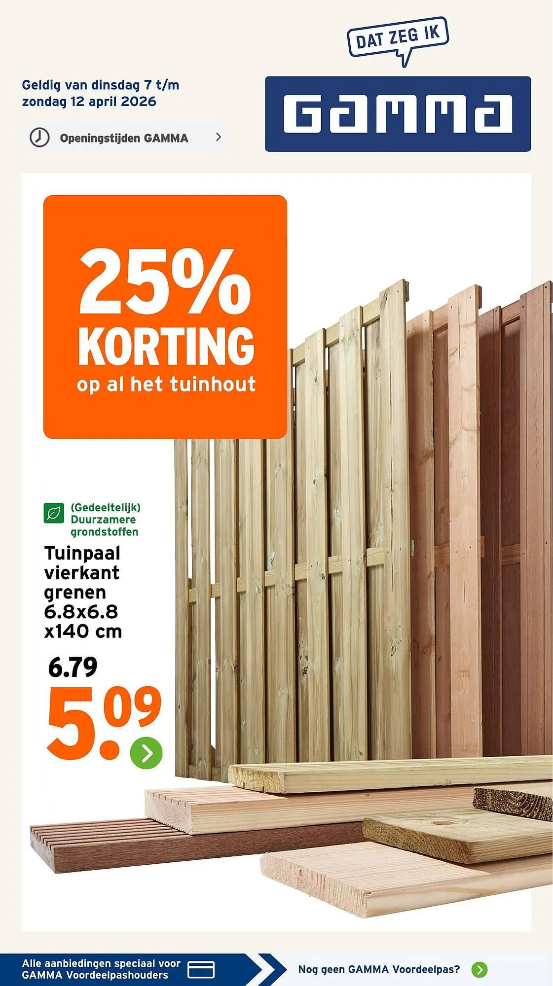 GAMMA folder van 7 april tot 12 april 2026 - Folder pagina 1