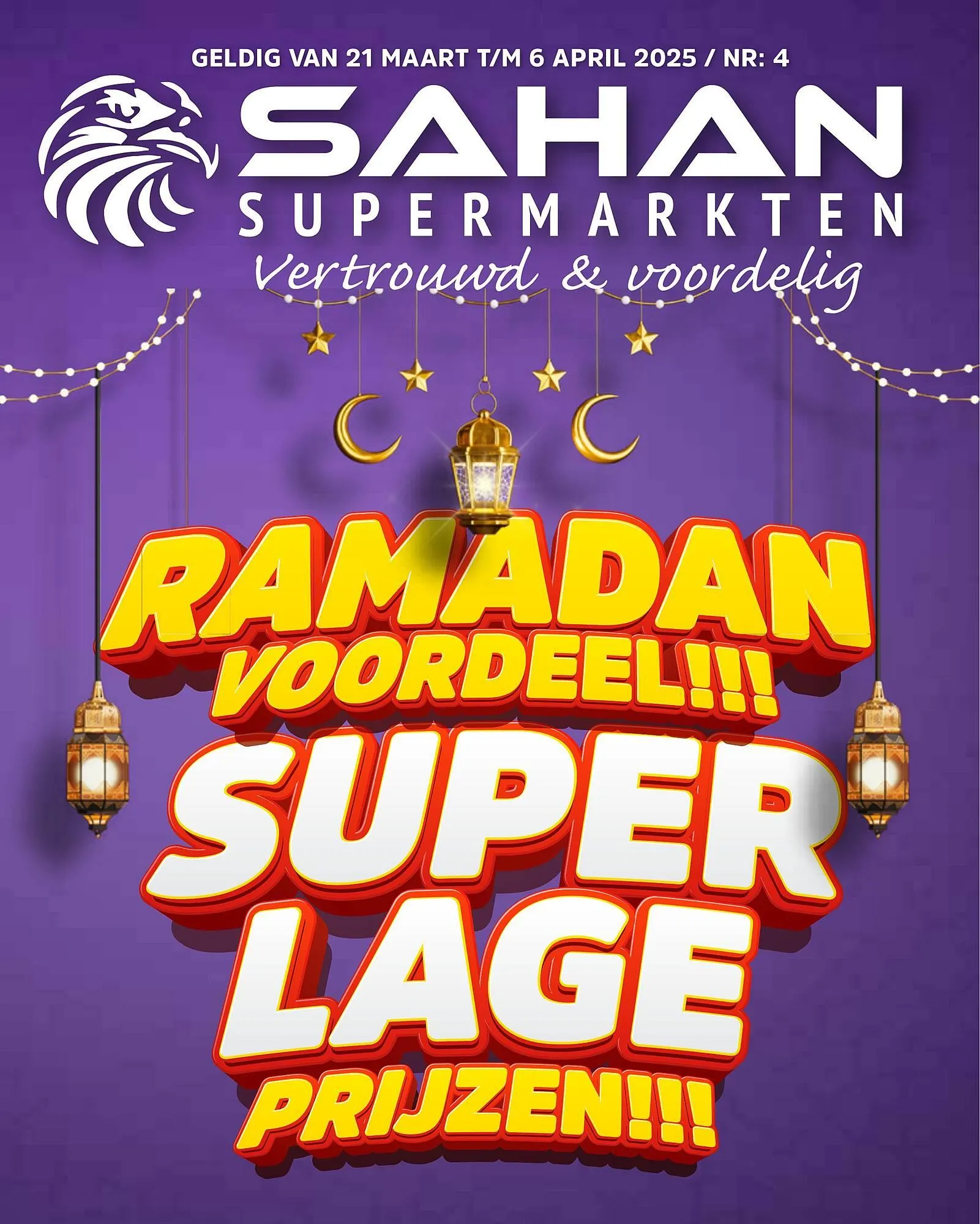 Sahan Supermarkten folder van 24 maart tot 6 april 2025 - Folder pagina 1