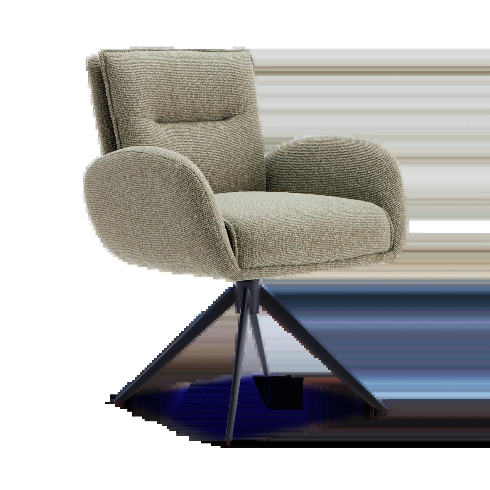 Armstoel Skye (poot draai: zwart) - Lodge Thyme