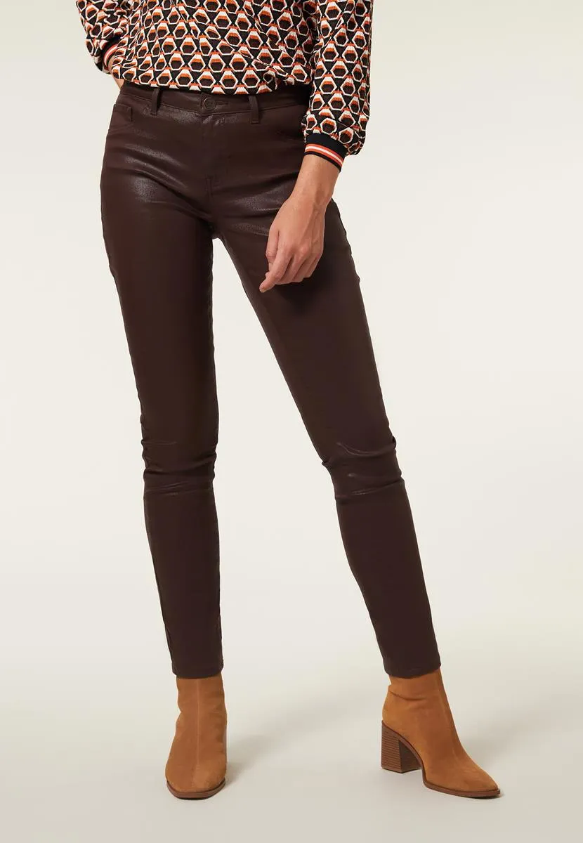 Broek metallic bruin 32"