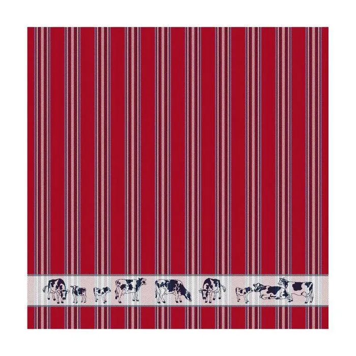 DDDDD Theedoek Friesian 60x65cm - red - set van 6
