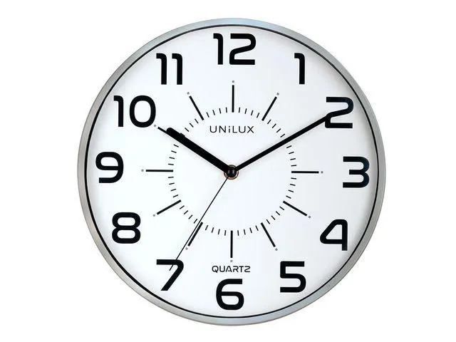 Unilux Pop Wandklok, diameter 28 cm, Plastic, Grijs