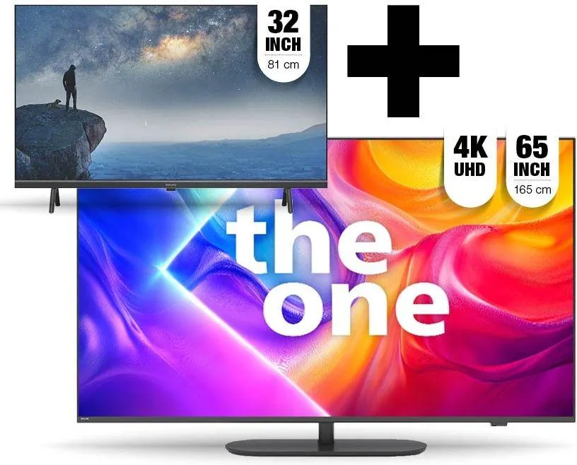 EP:Bundel Philips 65PUS9050 TV met gratis Philips 32PFS6109