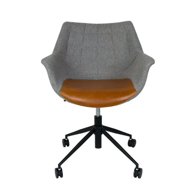 Bureaustoel Doulton - vintage bruin