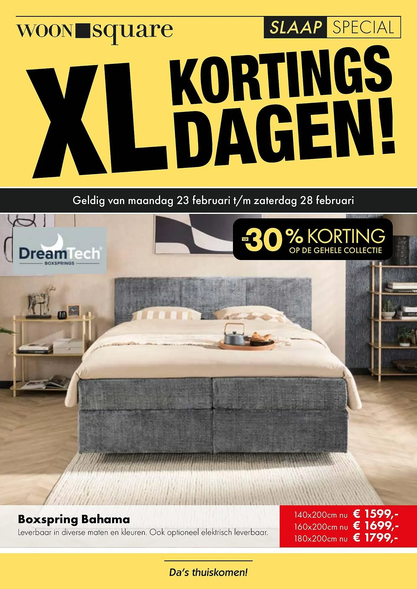 Woonsquare slaapfolder van 23 februari tot 28 februari 2026 - Folder pagina 1