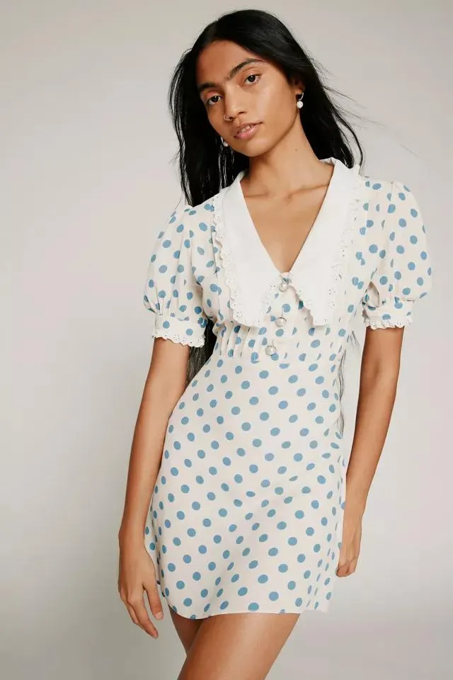 Kimchi Blue Dottie Polka Dot Mini Dress