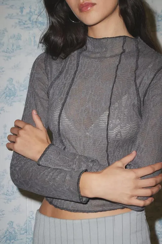 Kimchi Blue Blair Seamed Long Sleeve Top