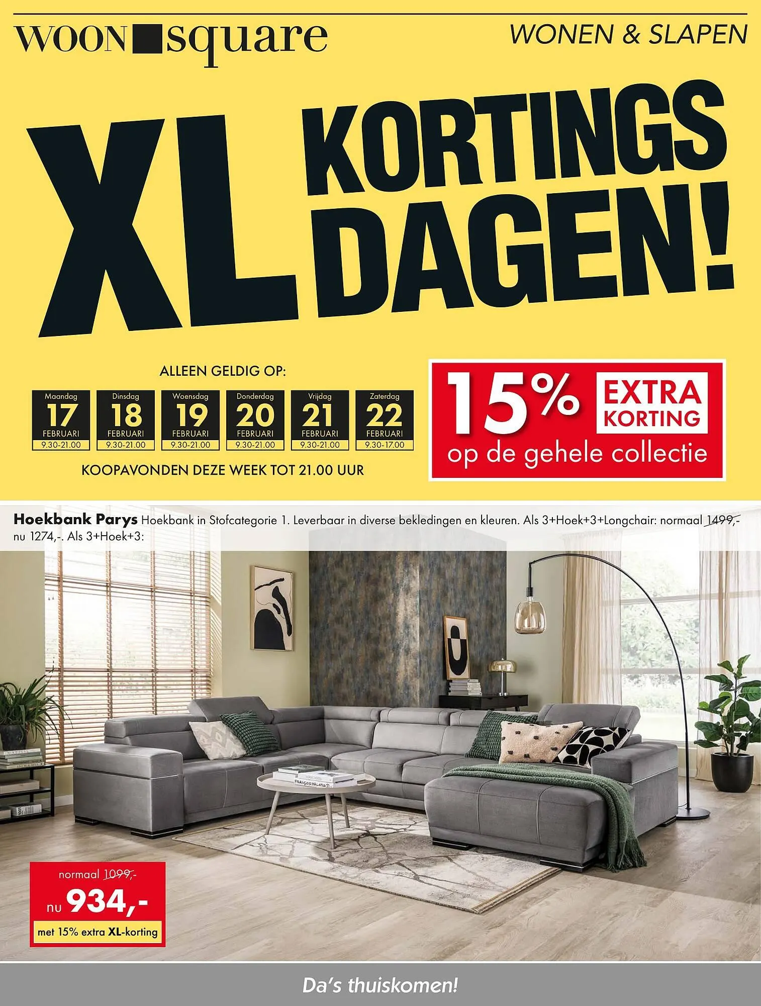 Woonsquare folder van 17 februari tot 22 februari 2025 - Folder pagina 1