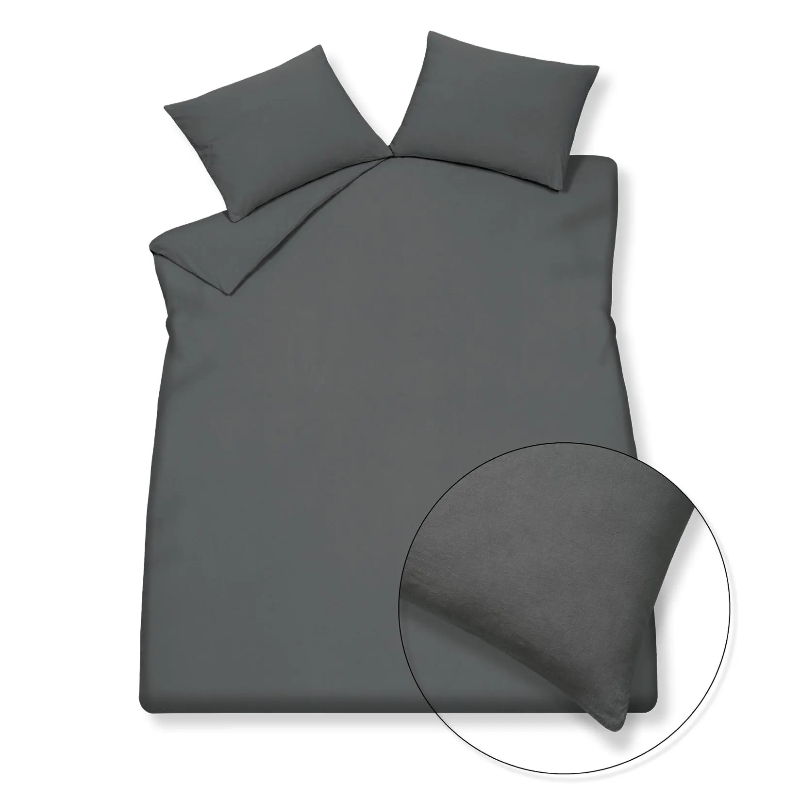 PURE 66 dekbedovertrek | off black