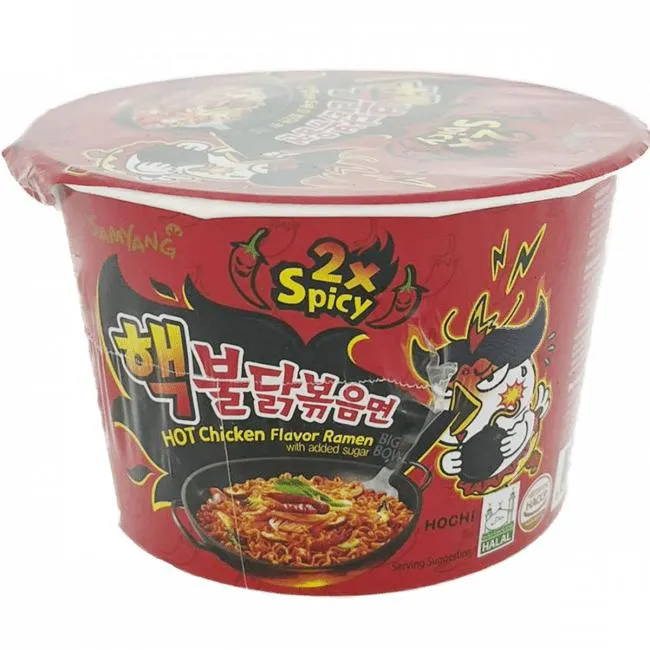 Samyang Instant Big Bowl Noedels 2x Pittige Hete Kip 105g