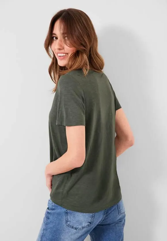 T-shirt in effen kleur