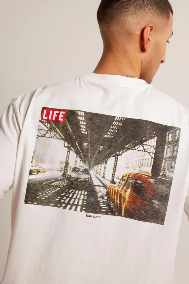 Relaxed fit T-shirt met LIFE-opdruk