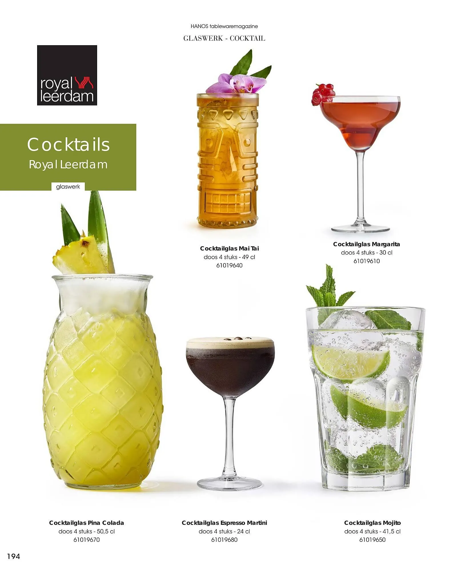 HANOS Tableware Magazine 2023-2024 van 1 januari tot 30 april 2024 - Folder pagina 194
