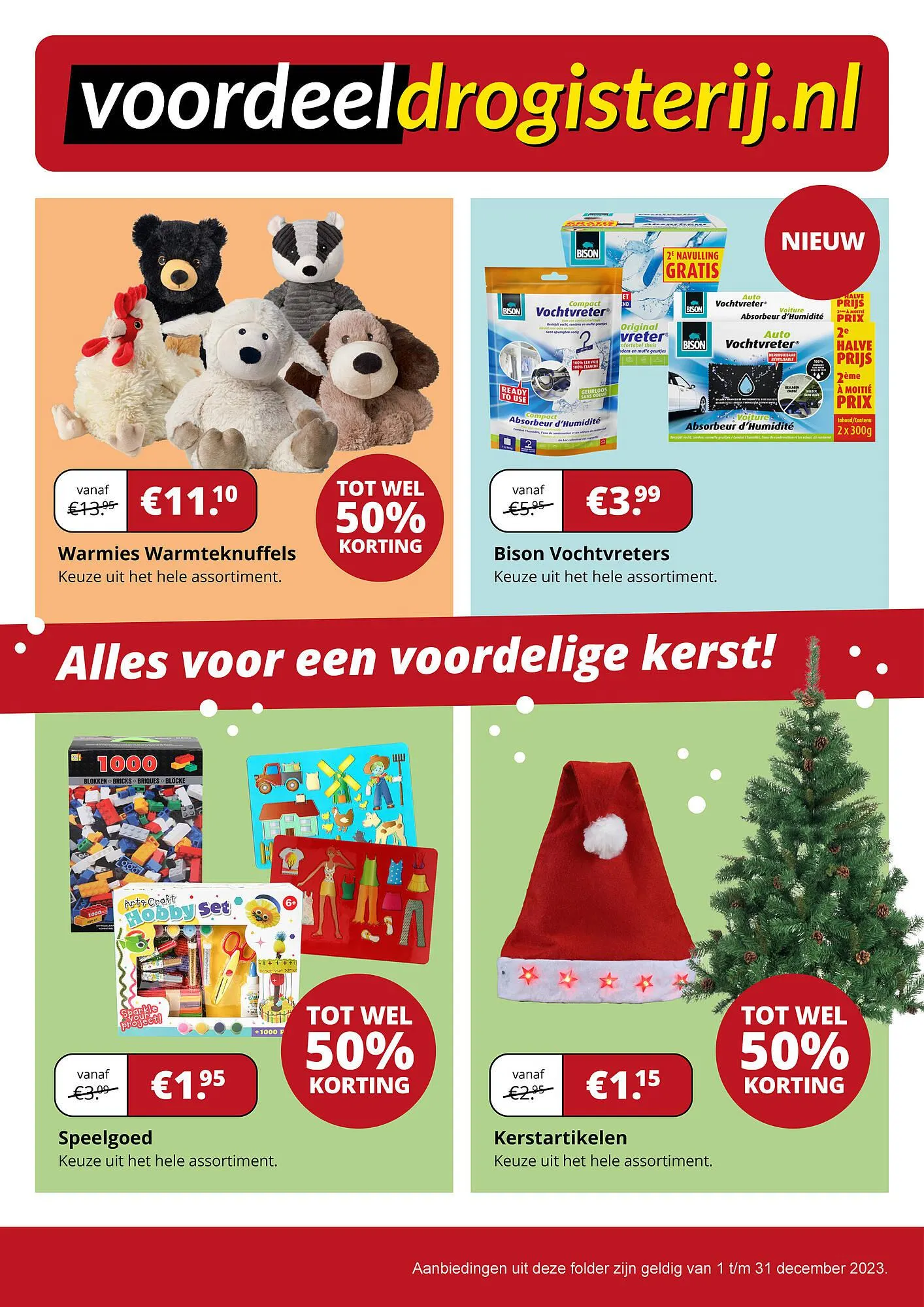 Voordeeldrogisterij folder van 1 december tot 31 december 2023 - Folder pagina 1