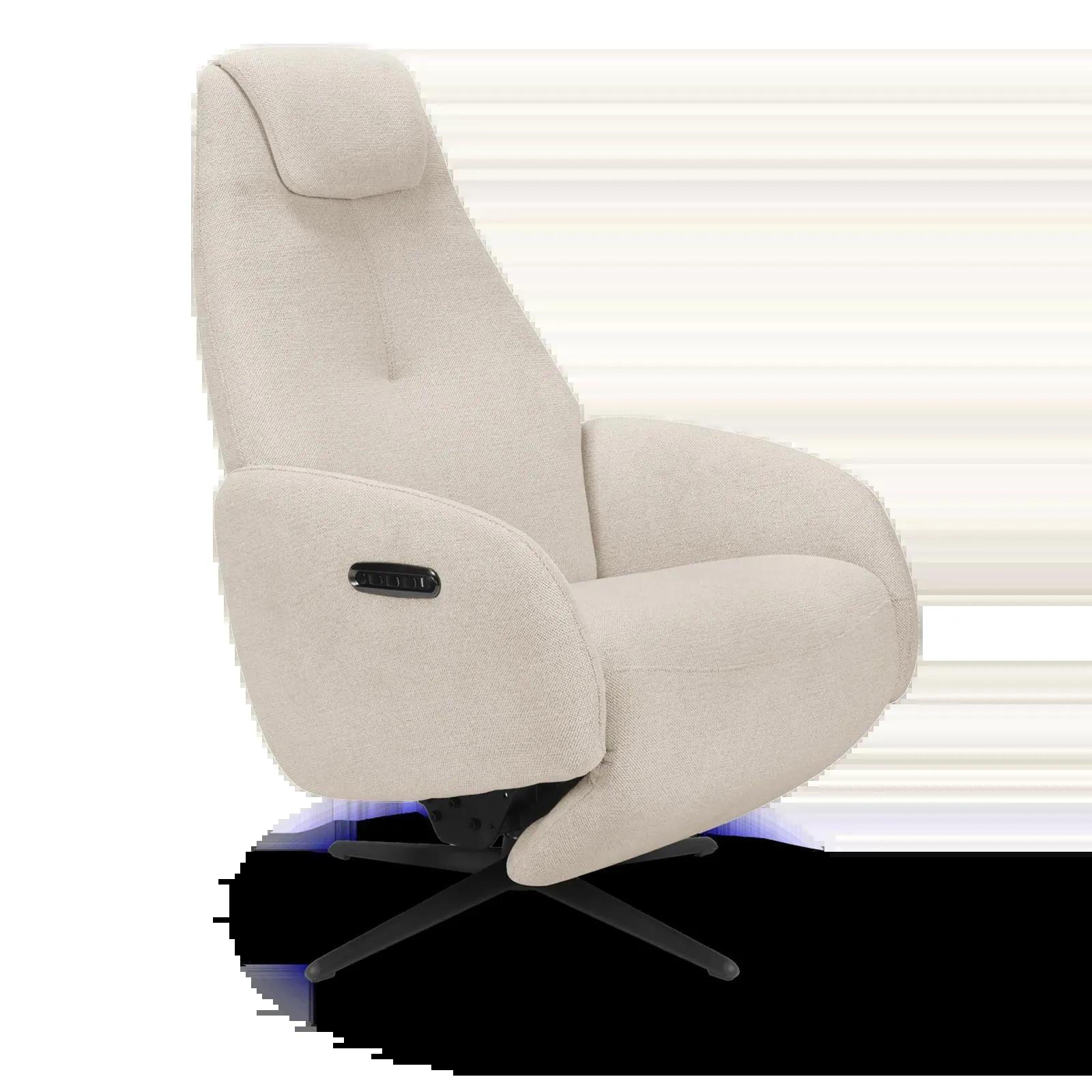 Relaxfauteuil (elektrisch/zwart) Davoli - Sneak Linen