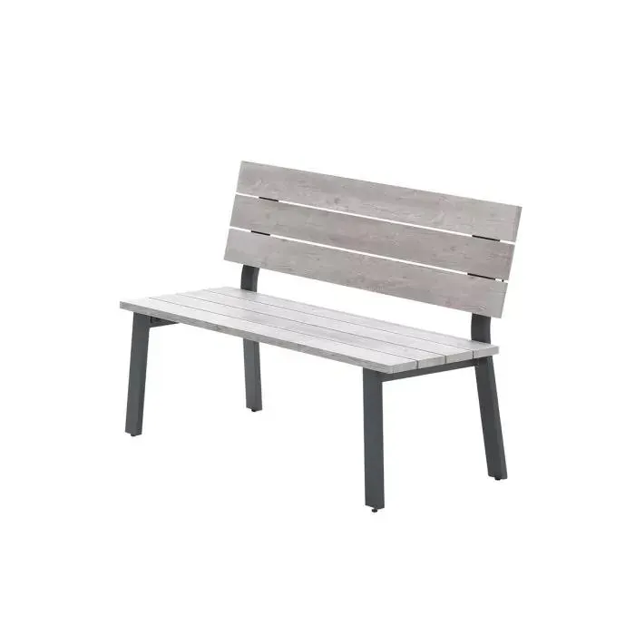Ellen parkbank - donker grijs - grijs teak look