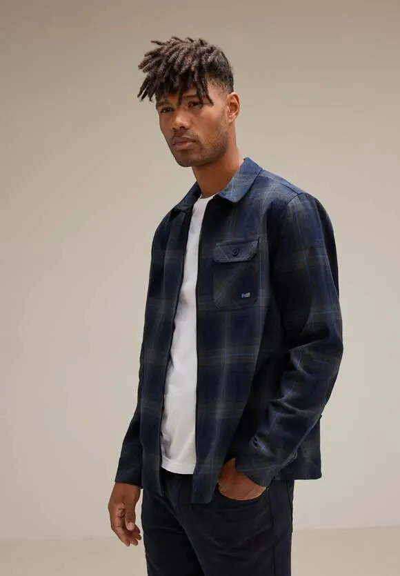 Ruiten overshirt met rits