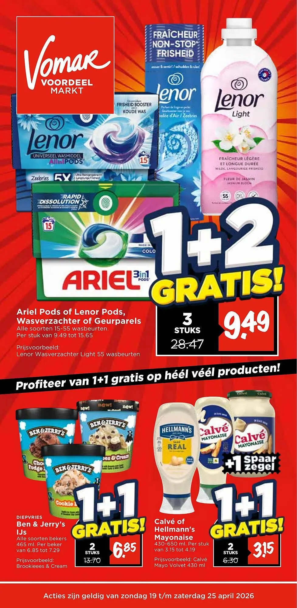 Vomar Voordeelmarkt folder van 19 april tot 25 april 2026 - Folder pagina 1