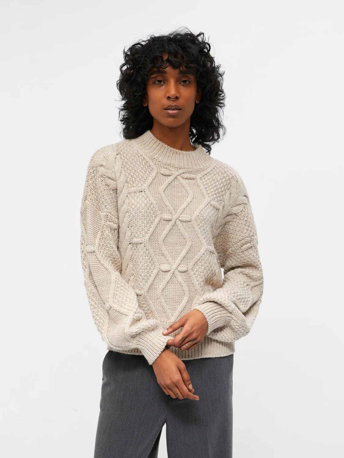 OBJKAMMA Pullover - Silver Gray