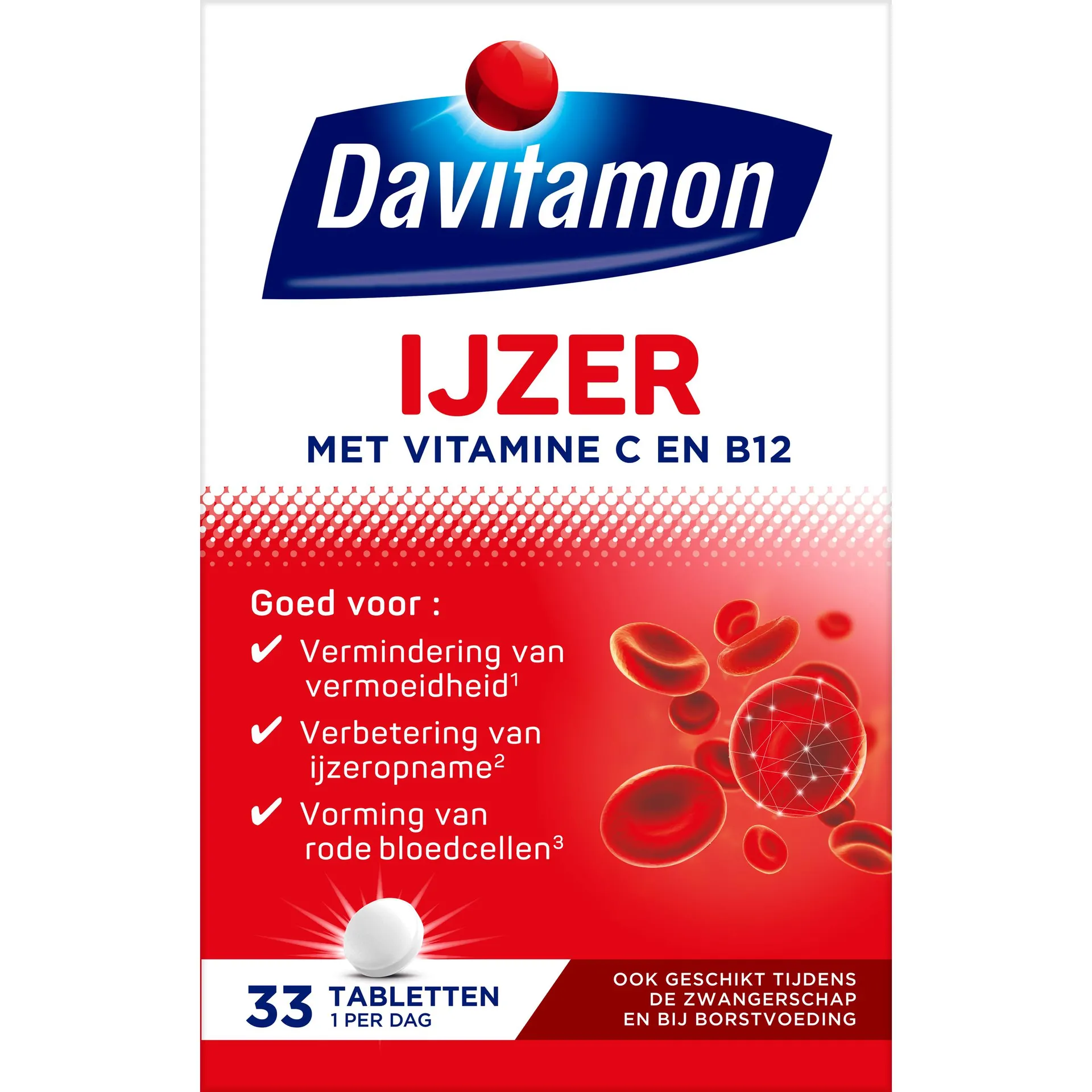Davitamon IJzer met B12 33 tabletten