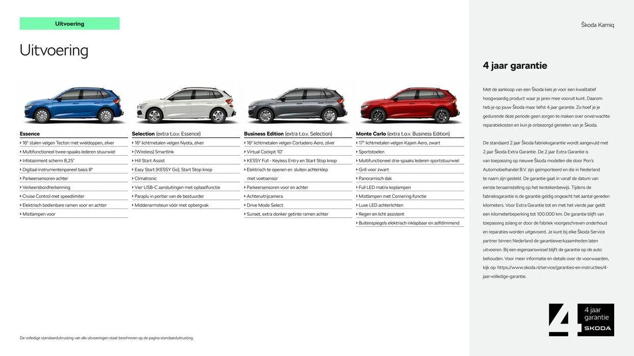 Škoda Kamiq prijslijst per 10 januari 2024 van 15 maart tot 15 maart 2025 - Folder pagina 3