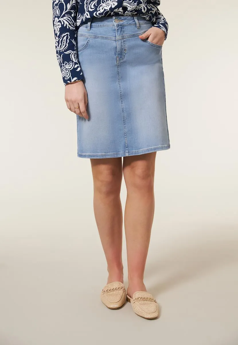 Rok denim blauw