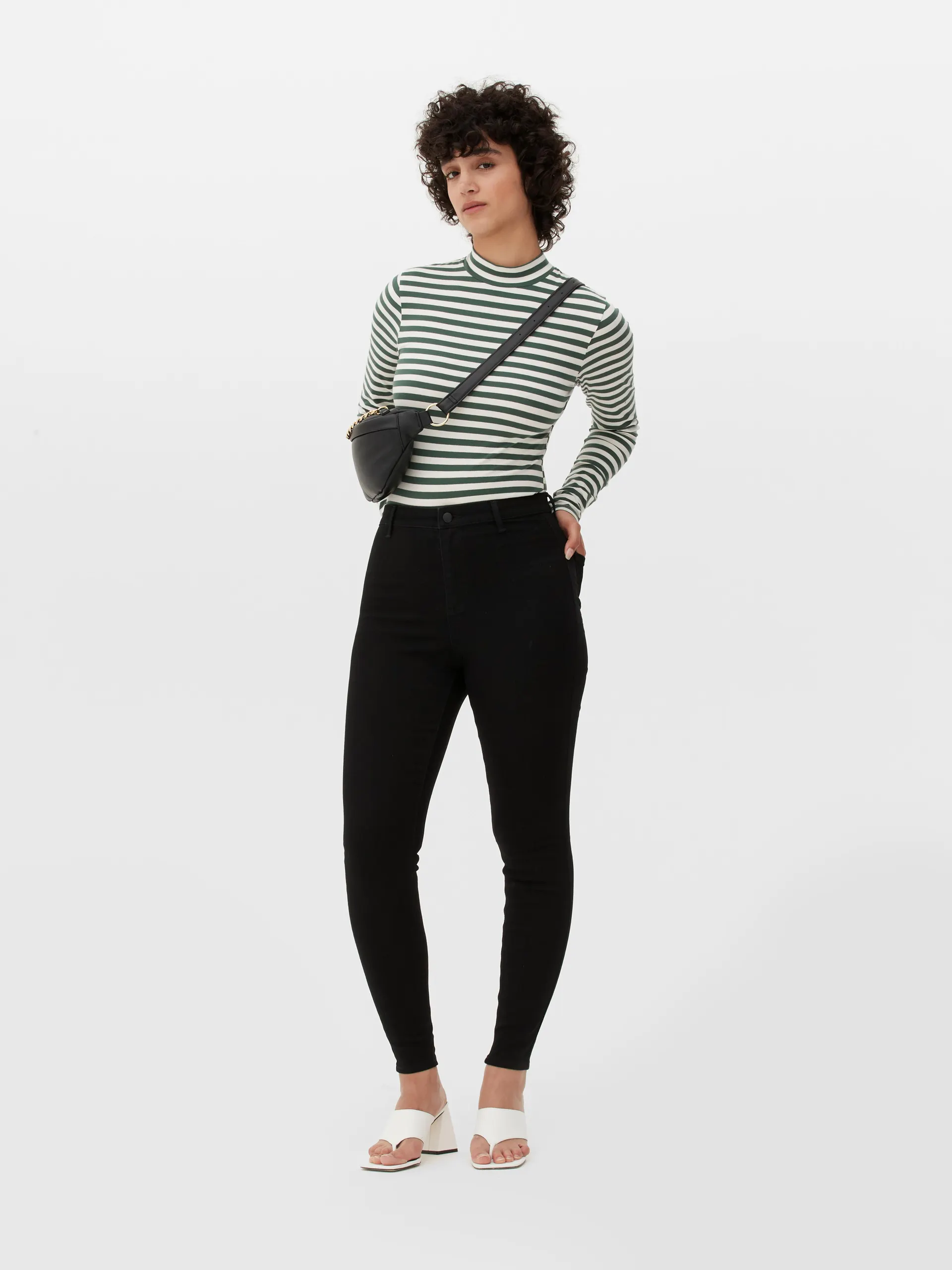 Skinny jeans met halfhoge taille