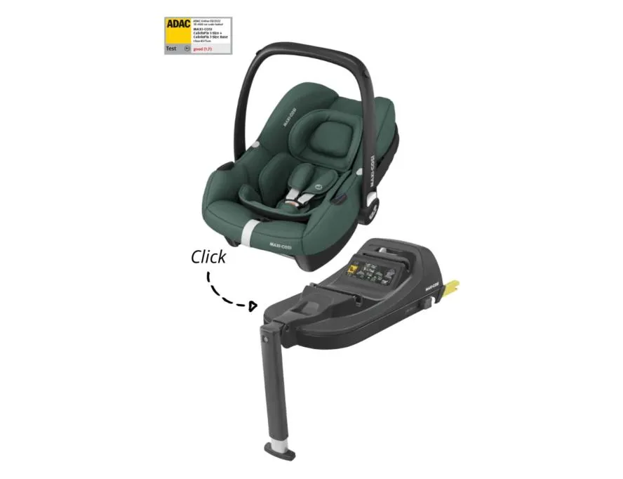 Set | Autostoel Maxi-Cosi CabrioFix I-Size Essential Green met Isofixbase