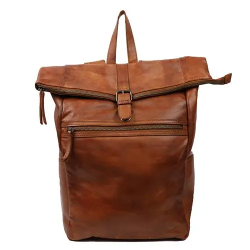Bear Design Laptoprugzak / Rugtas Leer 15 Inch Rick Cognac