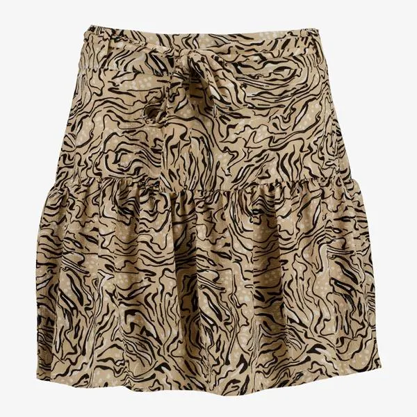 TwoDay dames skort met print beige
