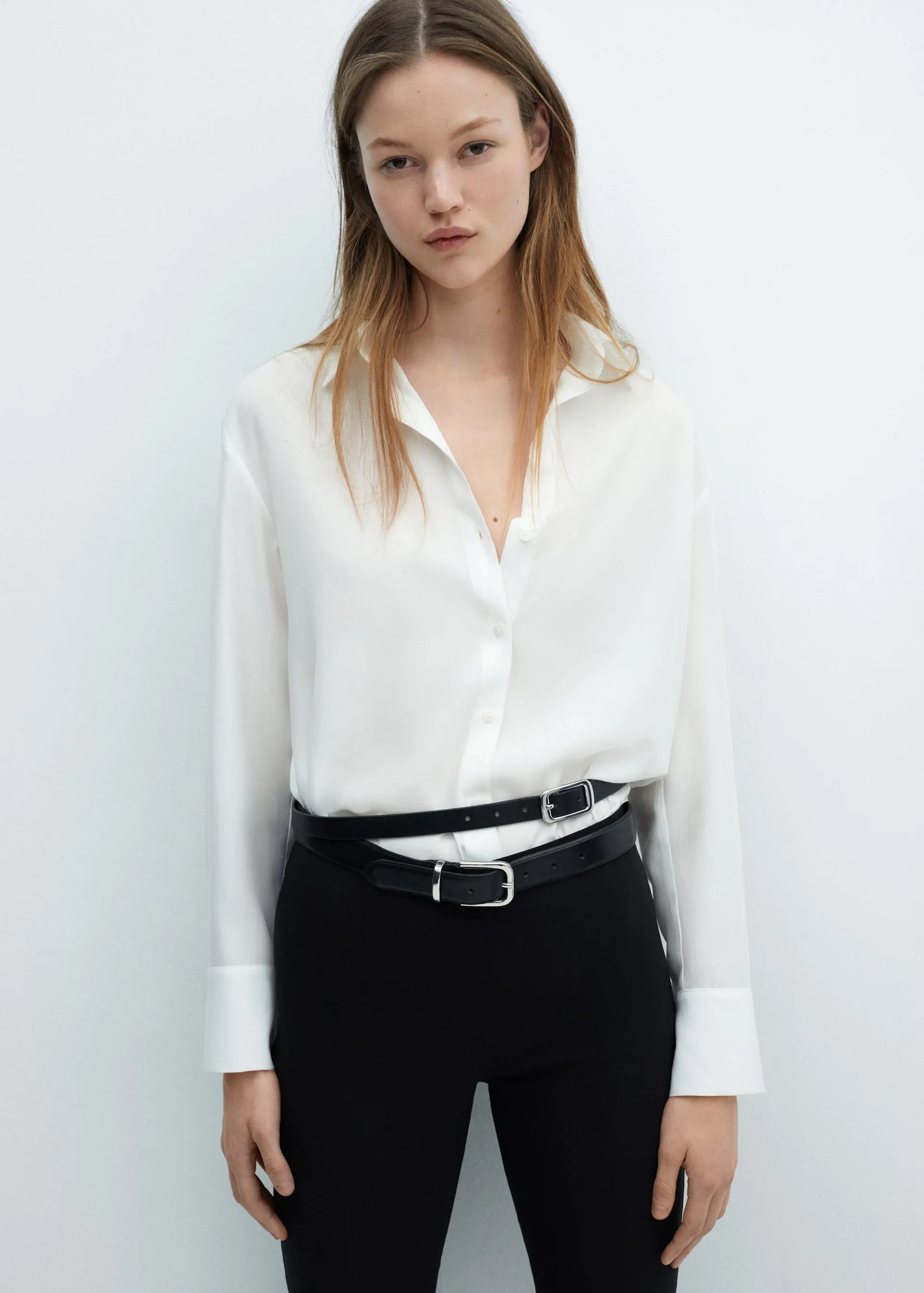 Soepelvallende lyocell blouse