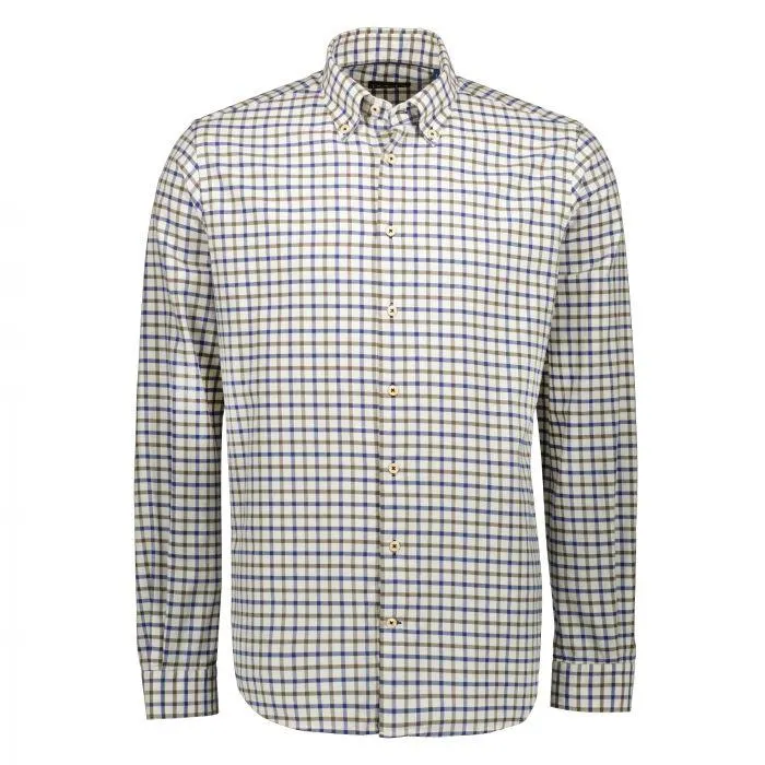 flannel look button down overhemd