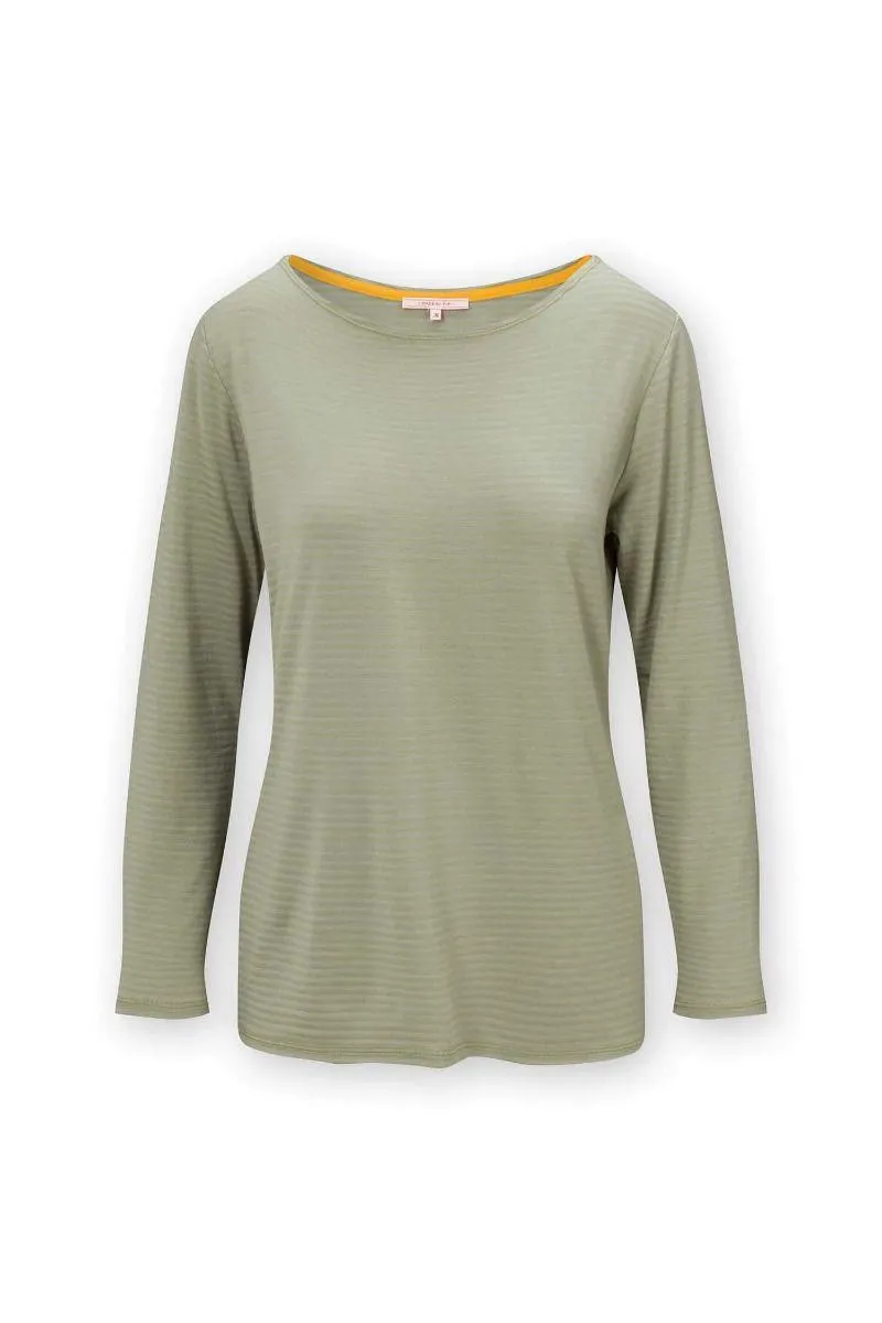 Top Lange Mouw Little Sumo Stripe Groen