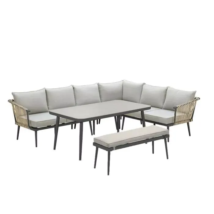 Ralph lounge dining set 6-delig - natural rotan