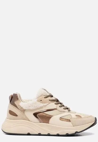 Ann Rocks Sneakers beige Leer