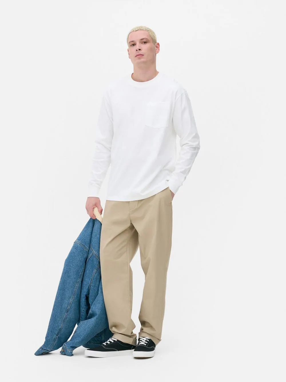 Camiseta de manga larga con bolsillo