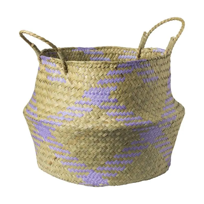 Mand streep - bruin/paars - ø28x34 cm
