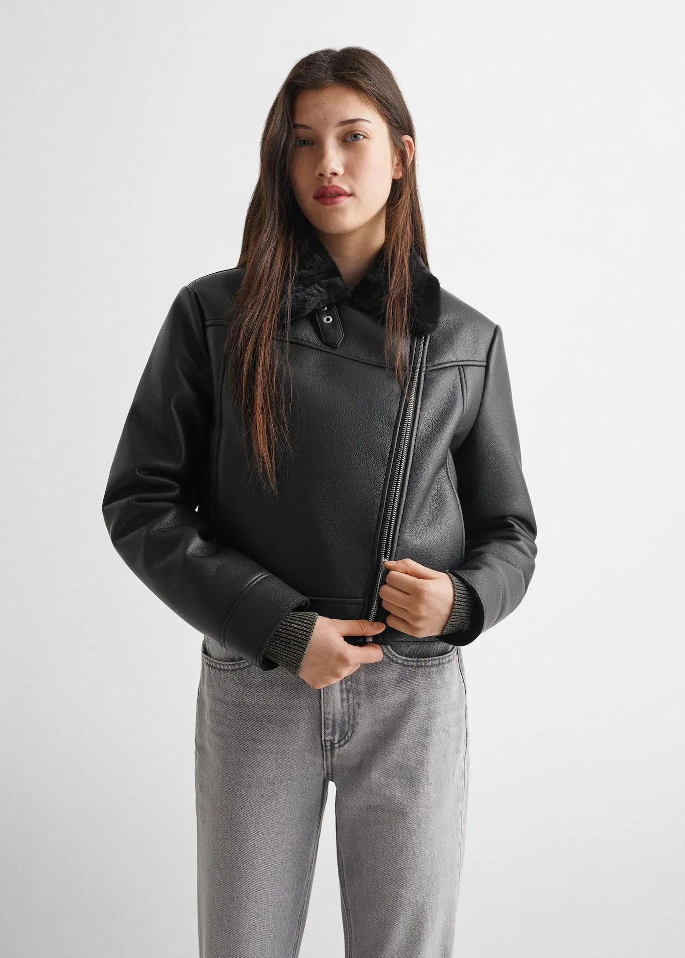 Cazadora biker doble faz