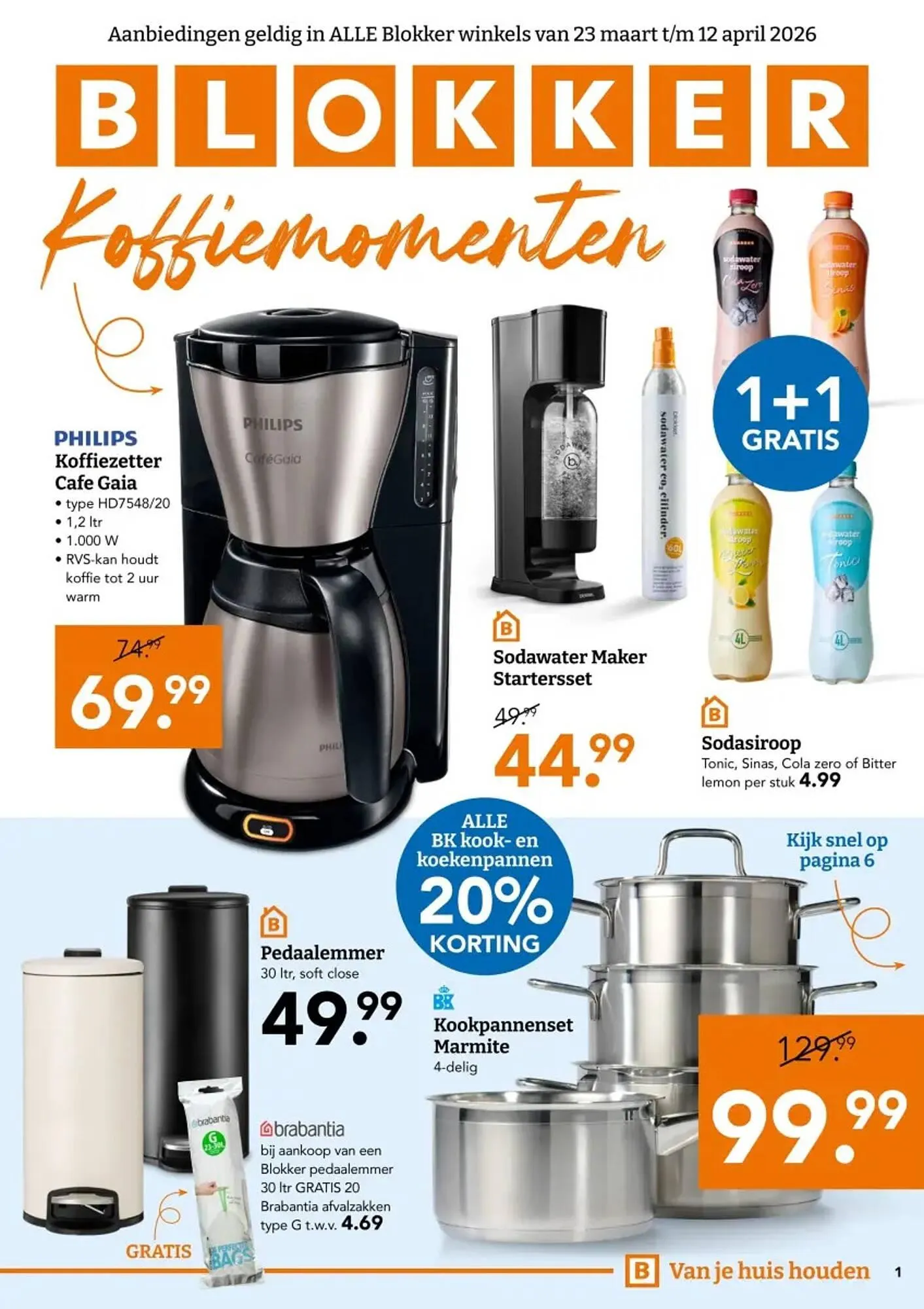 Blokker folder van 23 maart tot 12 april 2026 - Folder pagina 1